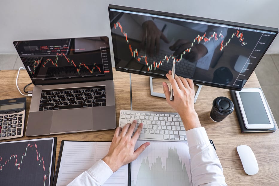 Man Analyzing Stock Exchange Market 